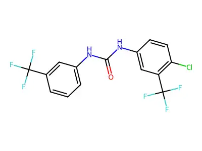 1-[4-Chloro-3-(trifluoromethyl)phenyl]-3-[3-(trifluoromethyl)phenyl]urea structure