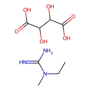 Guanidine, 1-ethyl-1-methyl-, tartrate structure
