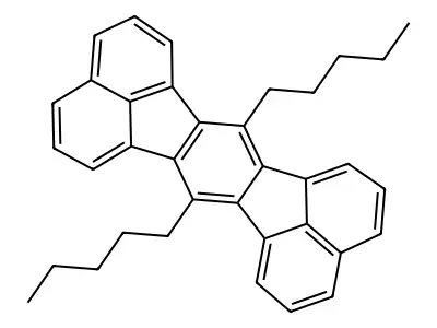 7,14-Dipentylacenaphtho[1,2-k]fluoranthene structure