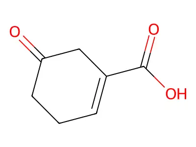 3-Oxocyclohex-1-ene-1-carboxylic acid structure