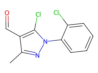 5-Chloro-1-(2-chlorophenyl)-3-methyl-1H-pyrazole-4-carbaldehyde structure