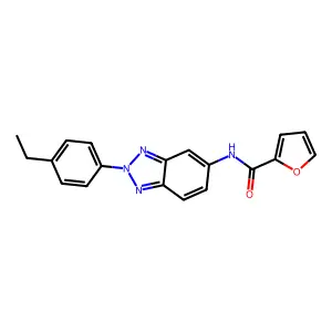 N-[2-(4-ethylphenyl)benzotriazol-5-yl]furan-2-carboxamide structure