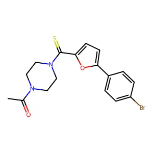 1-(4-(5-(4-Bromophenyl)furan-2-carbonothioyl)piperazin-1-yl)ethanone structure