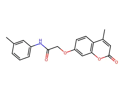 2-(4-methyl-2-oxochromen-7-yl)oxy-N-(3-methylphenyl)acetamide structure