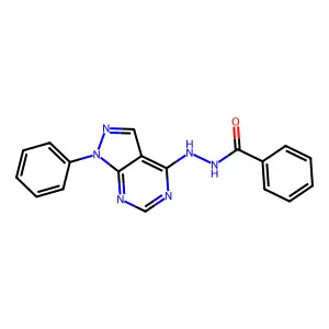 N'-(1-phenyl-1H-pyrazolo[3,4-d]pyrimidin-4-yl)benzohydrazide structure