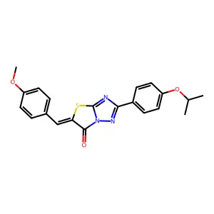 (Z)-2-(4-isopropoxyphenyl)-5-(4-methoxybenzylidene)thiazolo[3,2-b][1,2,4]triazol-6(5H)-one structure