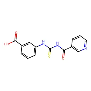 3-(3-Nicotinoylthioureido)benzoic acid structure