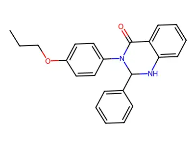 2-Phenyl-3-(4-propoxyphenyl)-1,2-dihydroquinazolin-4-one structure