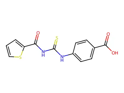 4-{[(Thiophen-2-ylcarbonyl)carbamothioyl]amino}benzoic acid structure