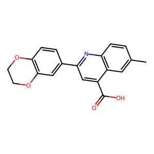 2-(2,3-Dihydro-1,4-benzodioxin-6-yl)-6-methylquinoline-4-carboxylic acid structure