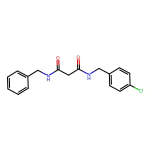 N-benzyl-N'-[(4-chlorophenyl)methyl]propanediamide structure