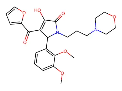 5-(2,3-dimethoxyphenyl)-4-(furan-2-carbonyl)-3-hydroxy-1-(3-morpholinopropyl)-1H-pyrrol-2(5H)-one structure