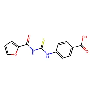 4-{[(Furan-2-ylcarbonyl)carbamothioyl]amino}benzoic acid structure
