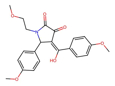 3-hydroxy-4-(4-methoxybenzoyl)-1-(2-methoxyethyl)-5-(4-methoxyphenyl)-2,5-dihydro-1H-pyrrol-2-one structure