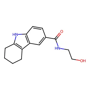N-(2-hydroxyethyl)-6,7,8,9-tetrahydro-5H-carbazole-3-carboxamide structure