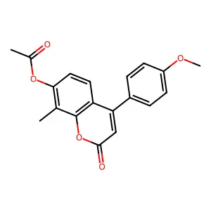 4-(4-methoxyphenyl)-8-methyl-2-oxo-2H-chromen-7-yl acetate structure