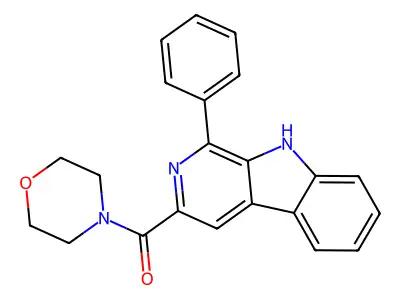 morpholin-4-yl-(1-phenyl-9H-pyrido[3,4-b]indol-3-yl)methanone structure