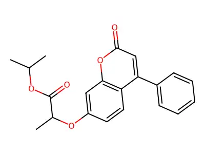 Propan-2-yl 2-(2-oxo-4-phenylchromen-7-yl)oxypropanoate structure