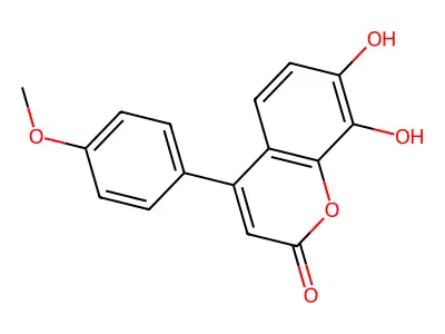 7,8-dihydroxy-4-(4-methoxyphenyl)-2H-chromen-2-one structure
