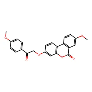 8-methoxy-3-[2-(4-methoxyphenyl)-2-oxoethoxy]-6H-benzo[c]chromen-6-one structure
