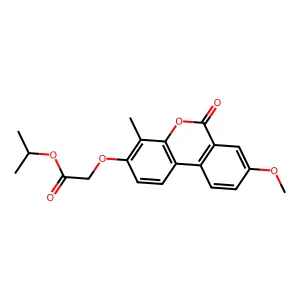 isopropyl [(8-methoxy-4-methyl-6-oxo-6H-benzo[c]chromen-3-yl)oxy]acetate structure