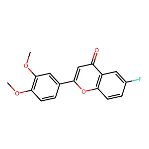 2-(3,4-Dimethoxyphenyl)-6-fluorochromen-4-one structure