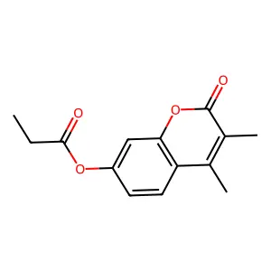 (3,4-Dimethyl-2-oxochromen-7-yl) propanoate structure
