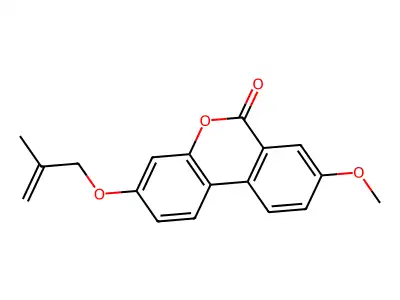 8-methoxy-3-[(2-methylallyl)oxy]-6H-benzo[c]chromen-6-one structure