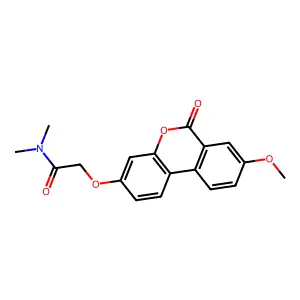 2-(8-methoxy-6-oxobenzo[c]chromen-3-yl)oxy-N,N-dimethylacetamide structure