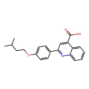 2-[4-(Isopentyloxy)phenyl]-4-quinolinecarboxylic acid structure