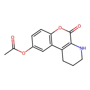 (5-Oxo-1,2,3,4-tetrahydrochromeno[3,4-b]pyridin-9-yl) acetate structure