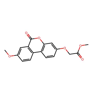 methyl [(8-methoxy-6-oxo-6H-benzo[c]chromen-3-yl)oxy]acetate structure