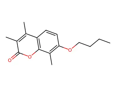 7-butoxy-3,4,8-trimethyl-2H-chromen-2-one structure