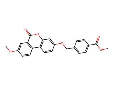 Methyl 4-[(8-methoxy-6-oxobenzo[c]chromen-3-yl)oxymethyl]benzoate structure