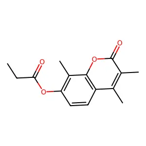 (3,4,8-Trimethyl-2-oxochromen-7-yl) propanoate structure