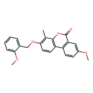 8-methoxy-3-[(2-methoxybenzyl)oxy]-4-methyl-6H-benzo[c]chromen-6-one structure