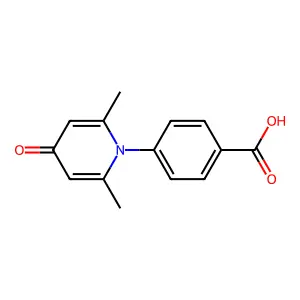 4-(2,6-dimethyl-4-oxopyridin-1(4H)-yl)benzoic acid structure