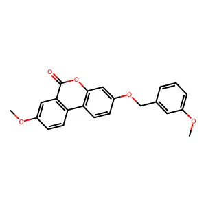 8-methoxy-3-[(3-methoxybenzyl)oxy]-6H-benzo[c]chromen-6-one structure