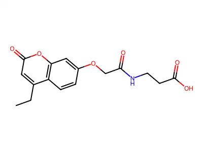 N-{[(4-ethyl-2-oxo-2H-chromen-7-yl)oxy]acetyl}-beta-alanine structure