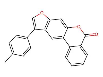 10-(4-methylphenyl)-5H-benzo[c]furo[3,2-g]chromen-5-one structure