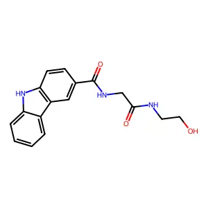 N-[2-(2-hydroxyethylamino)-2-oxoethyl]-9H-carbazole-3-carboxamide structure
