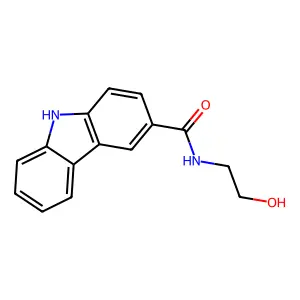 N-(2-hydroxyethyl)-9H-carbazole-3-carboxamide structure