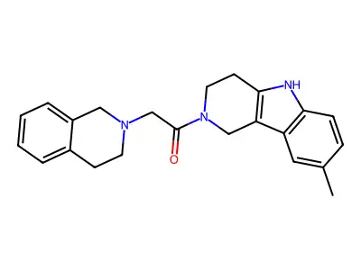 2-(3,4-Dihydro-2(1H)-isoquinolinyl)-1-(1,3,4,5-tetrahydro-8-methyl-2H-pyrido[4,3-b]indol-2-yl)ethanone structure