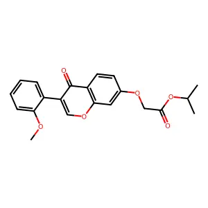 Methylethyl 2-[3-(2-methoxyphenyl)-4-oxochromen-7-yloxy]acetate structure