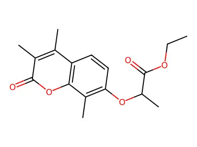 ethyl 2-[(3,4,8-trimethyl-2-oxo-2H-chromen-7-yl)oxy]propanoate structure