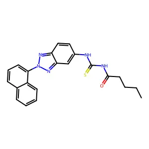 N-[(2-naphthalen-1-ylbenzotriazol-5-yl)carbamothioyl]pentanamide structure