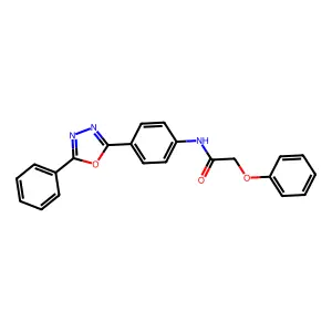 2-phenoxy-N-[4-(5-phenyl-1,3,4-oxadiazol-2-yl)phenyl]acetamide structure