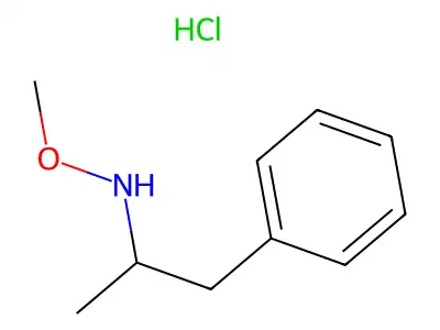 Phenethylamine, N-methoxy-alpha-methyl-, hydrochloride, (+-)- structure