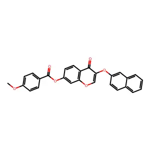 3-(2-naphthyloxy)-4-oxo-4H-chromen-7-yl 4-methoxybenzoate structure