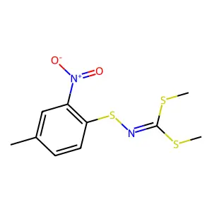 Dimethyl [(4-methyl-2-nitrophenyl)sulfanyl]carbonodithioimidate structure
